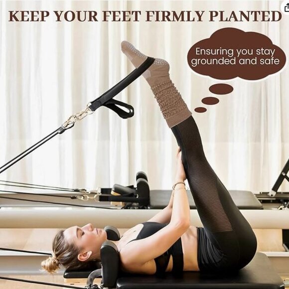 4 Pairs Grip Pilates Socks for Women, Non Slip Yoga Slouch Socks Barre Workout - Picture 2 of 9